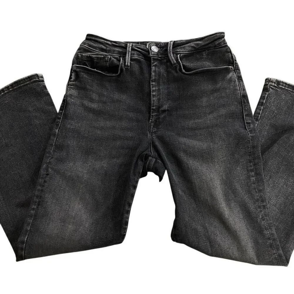 Frame gray wash washed Le one crop mini boot size 2
